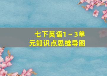 七下英语1～3单元知识点思维导图