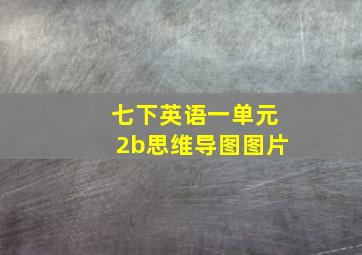 七下英语一单元2b思维导图图片