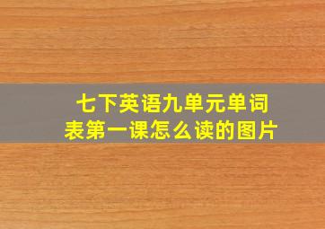 七下英语九单元单词表第一课怎么读的图片