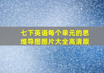 七下英语每个单元的思维导图图片大全高清版