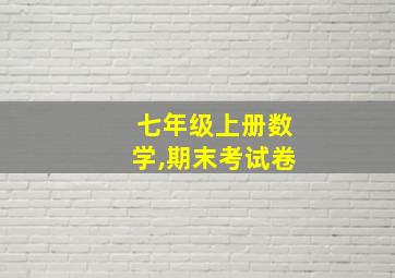 七年级上册数学,期末考试卷