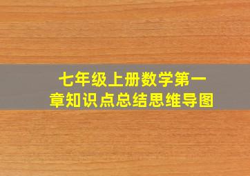 七年级上册数学第一章知识点总结思维导图