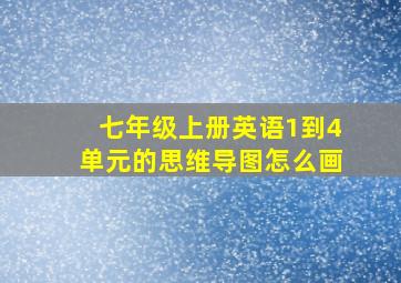 七年级上册英语1到4单元的思维导图怎么画