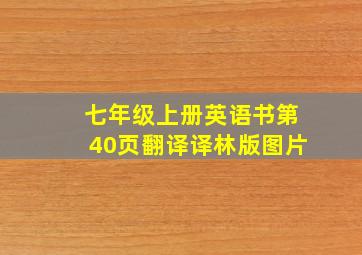 七年级上册英语书第40页翻译译林版图片