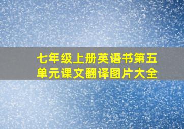 七年级上册英语书第五单元课文翻译图片大全