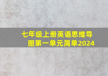 七年级上册英语思维导图第一单元简单2024