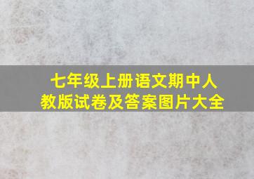 七年级上册语文期中人教版试卷及答案图片大全