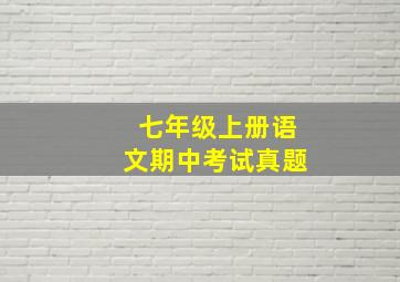 七年级上册语文期中考试真题