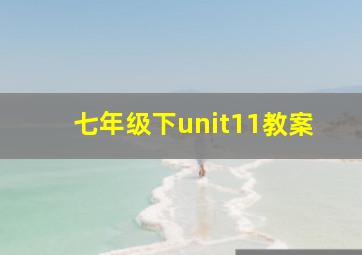 七年级下unit11教案