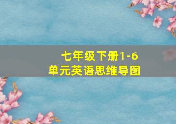 七年级下册1-6单元英语思维导图