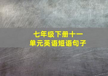 七年级下册十一单元英语短语句子