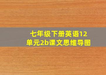 七年级下册英语12单元2b课文思维导图