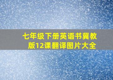 七年级下册英语书冀教版12课翻译图片大全