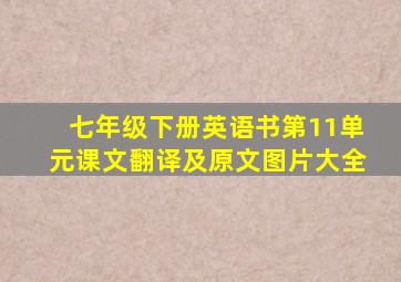 七年级下册英语书第11单元课文翻译及原文图片大全