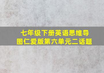 七年级下册英语思维导图仁爱版第六单元二话题