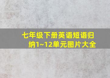 七年级下册英语短语归纳1~12单元图片大全