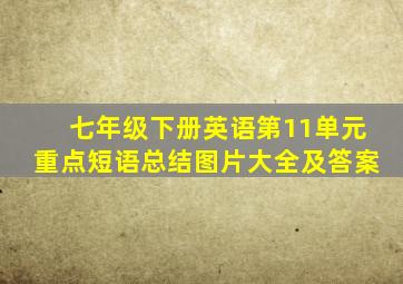 七年级下册英语第11单元重点短语总结图片大全及答案