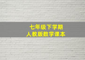 七年级下学期人教版数学课本