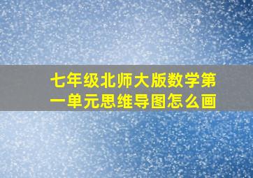 七年级北师大版数学第一单元思维导图怎么画