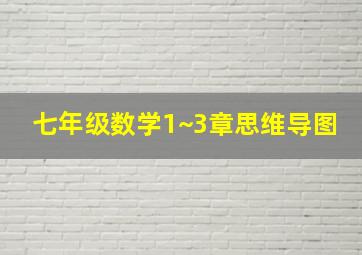 七年级数学1~3章思维导图