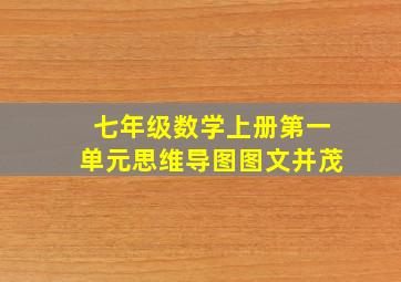 七年级数学上册第一单元思维导图图文并茂