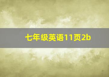 七年级英语11页2b