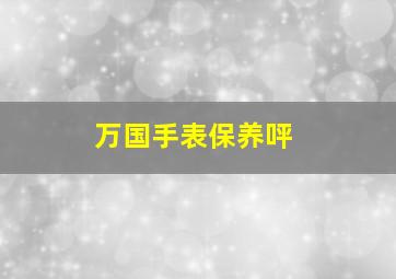 万国手表保养呯