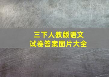 三下人教版语文试卷答案图片大全