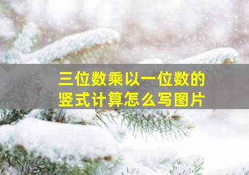 三位数乘以一位数的竖式计算怎么写图片