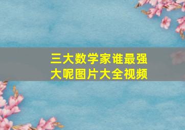 三大数学家谁最强大呢图片大全视频