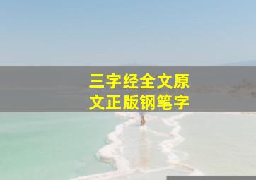 三字经全文原文正版钢笔字