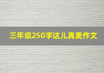 三年级250字这儿真美作文