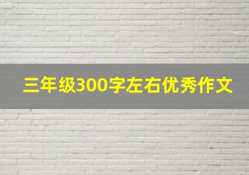 三年级300字左右优秀作文