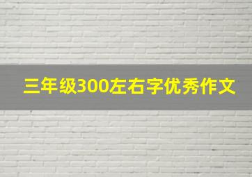 三年级300左右字优秀作文