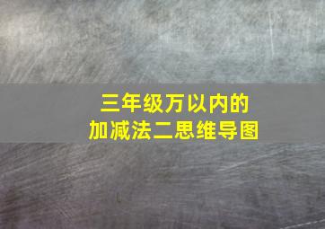 三年级万以内的加减法二思维导图