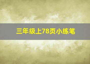 三年级上78页小练笔