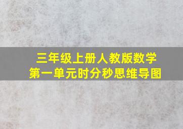 三年级上册人教版数学第一单元时分秒思维导图