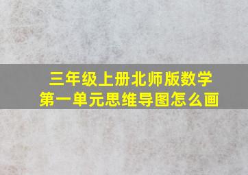 三年级上册北师版数学第一单元思维导图怎么画