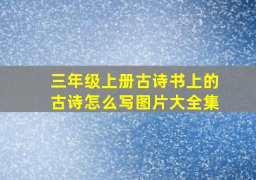 三年级上册古诗书上的古诗怎么写图片大全集