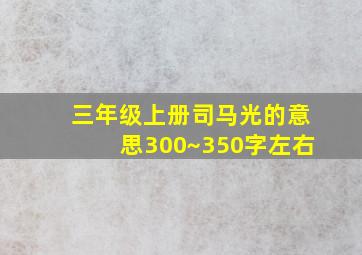 三年级上册司马光的意思300~350字左右