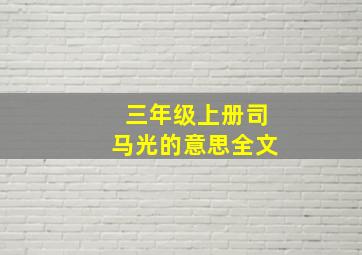 三年级上册司马光的意思全文