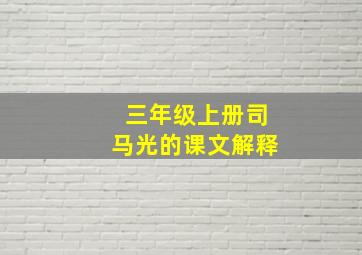 三年级上册司马光的课文解释