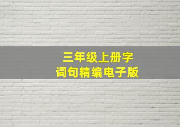 三年级上册字词句精编电子版