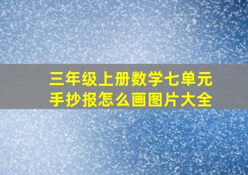 三年级上册数学七单元手抄报怎么画图片大全