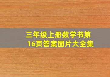 三年级上册数学书第16页答案图片大全集