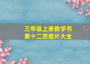 三年级上册数学书第十二页图片大全