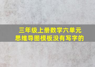 三年级上册数学六单元思维导图模板没有写字的