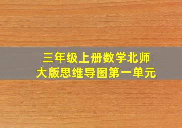 三年级上册数学北师大版思维导图第一单元