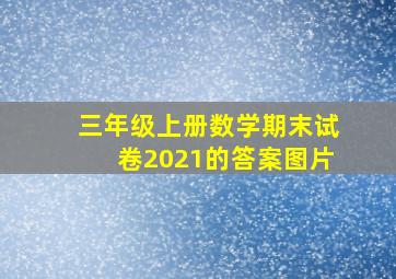 三年级上册数学期末试卷2021的答案图片