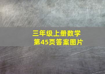 三年级上册数学第45页答案图片